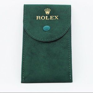 Rolex Watch Pouch in green velvet